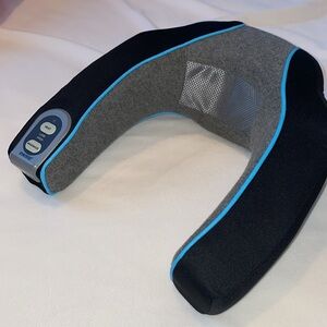 Homedics Black and Gray Neck Massager with Blue Accents